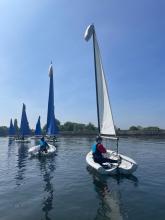 Dinghy sailing at Wembley Sailing club